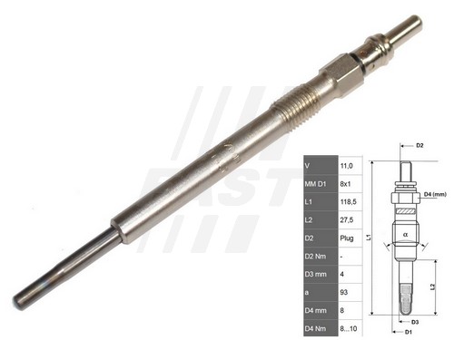 Свеча накаливания BOSCH арт. FT82720