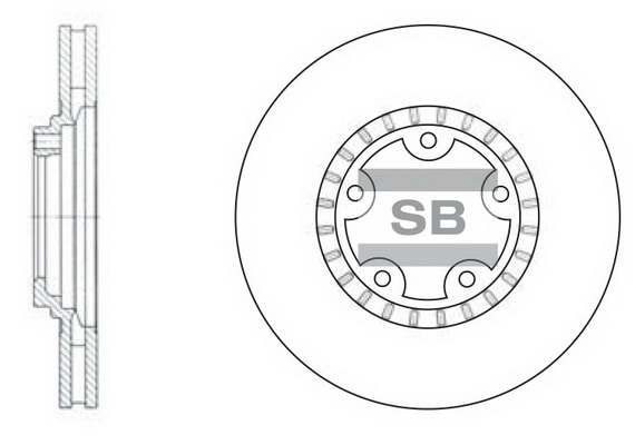 Тормозной диск передний BLUE PRINT арт. SD1030