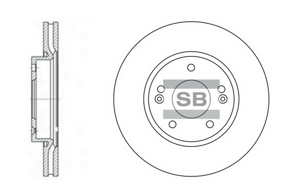 Тормозной диск передний BLUE PRINT арт. SD1036