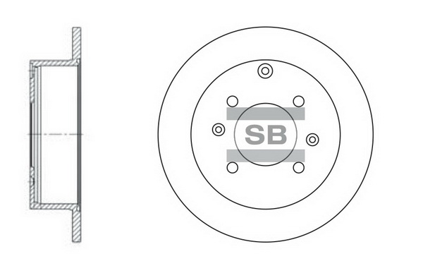 Тормозной диск задний BLUE PRINT арт. SD1047