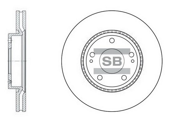 Тормозной диск передний BLUE PRINT арт. SD1051