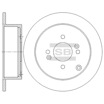 Тормозной диск задний HYUNDAI арт. SD1080
