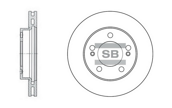 Тормозной диск передний BLUE PRINT арт. SD3024