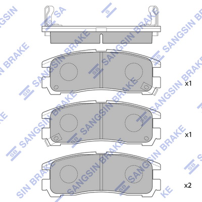 Тормозные колодки задние дисковые REMSA арт. SP1046-R