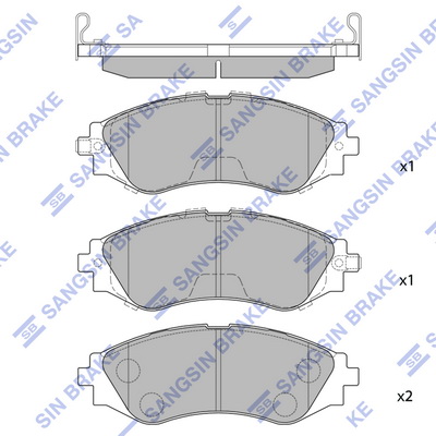 Тормозные колодки передние дисковые ICER арт. SP1102