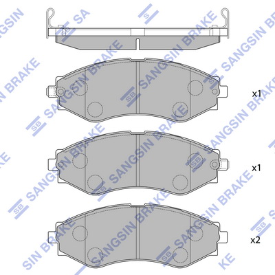 Тормозные колодки передние дисковые  арт. SP1103