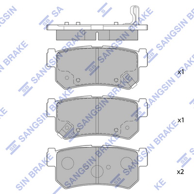 Тормозные колодки задние дисковые REMSA арт. SP1151