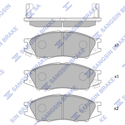 Тормозные колодки передние дисковые Hi-Q HQ SP1156