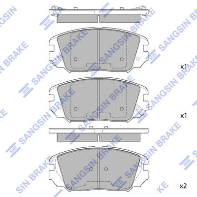 Тормозные колодки передние дисковые BLUE PRINT арт. SP1182