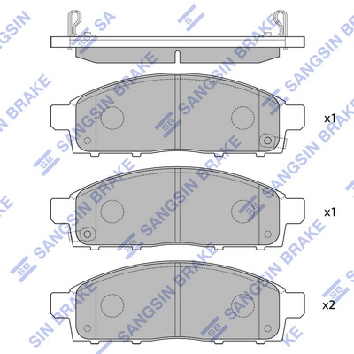 Тормозные колодки передние дисковые WOKING арт. SP1361