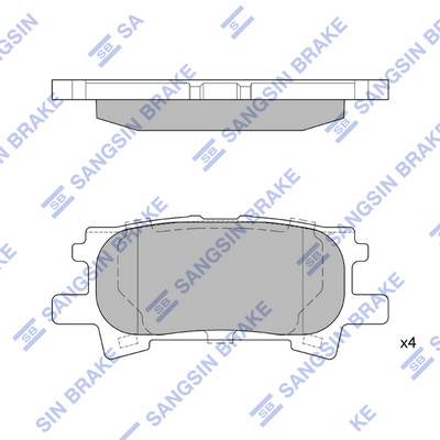 Тормозные колодки задние дисковые BLUE PRINT арт. SP1385