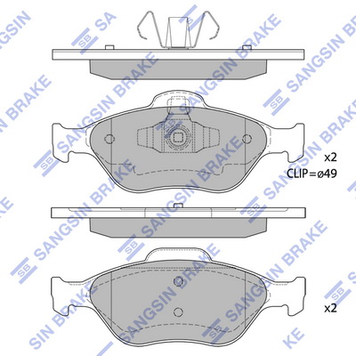 Тормозные колодки передние дисковые BLUE PRINT арт. SP1565