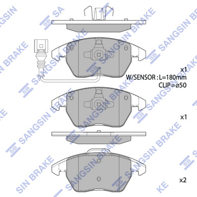 Тормозные колодки дисковые BLUE PRINT арт. SP1692