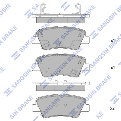 Тормозные колодки задние дисковые HYUNDAI арт. SP1907