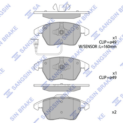 Тормозные колодки дисковые BLUE PRINT арт. SP2098