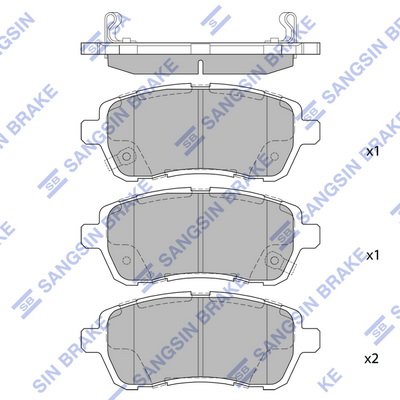 Тормозные колодки передние дисковые BLUE PRINT арт. SP2113