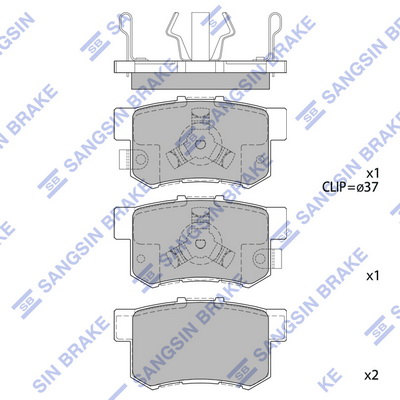 Тормозные колодки задние дисковые BLUE PRINT арт. SP2116