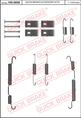 Монтажний комплект колодки QUICK BRAKE 1050050