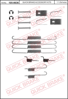 Комплектующие, тормозная колодка BOSCH арт. 105-0636