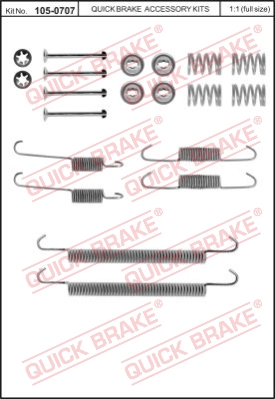Комплект пружинок колодок ручника BMW 3(E36)/5(E39) 91-03  арт. 1050707