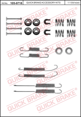 Комплектующие, тормозная колодка BOSCH арт. 105-0718