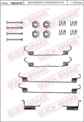 Монтажний комплект колодки QUICK BRAKE 1050737