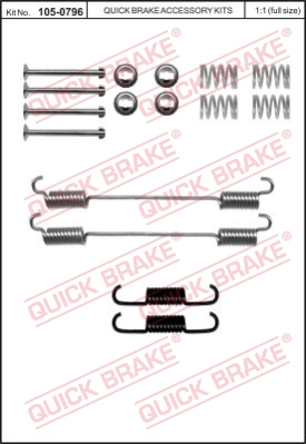 Комплект пружинок колодок ручника Fiat Doblo 01- TRW арт. 1050796