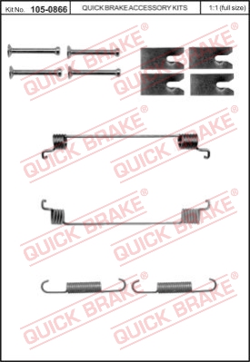 Комплект пружинок колодок ручника Fiat Fiorino/Citroen Nemo 1.3HDi/1.4 07- TRW арт. 105-0866