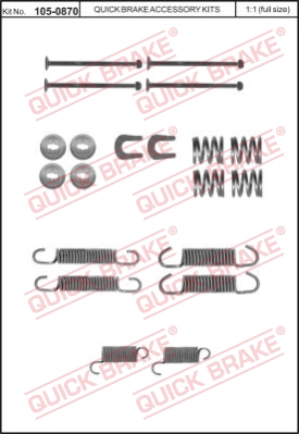 Комплектующие, тормозная колодка BOSCH арт. 105-0870