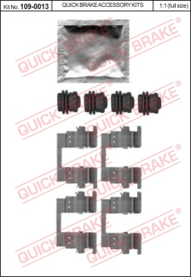 Ремкомплект тормозных колодок QUICK BRAKE 1090013