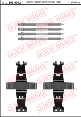 Планка суппорта (переднего) прижимная (к-кт) MB C-class (W205)/E-class (W213/S213) 13- (Brembo) FERODO арт. 1090042