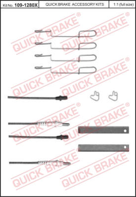 Ремкомплект тормозных колодок QUICK BRAKE арт. 1091280X