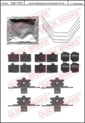 Ремкомплект тормозных колодок BUDWEG CALIPER арт. 1091791