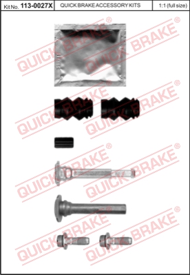 Комплект направляющей гильзы QUICK BRAKE 113-0027X