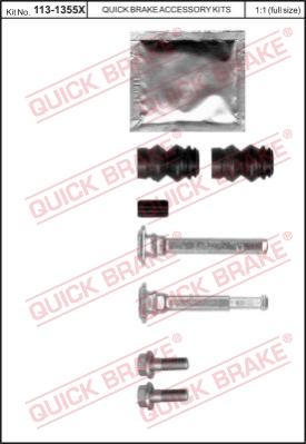 Комплект направляющей гильзы QUICK BRAKE арт. 113-1355X