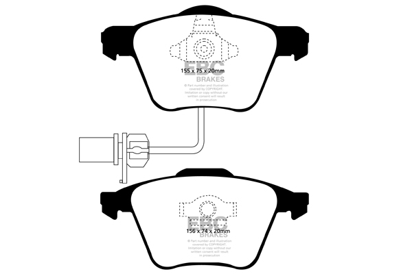 Тормозные колодки дисковые EBC Brakes DP1495