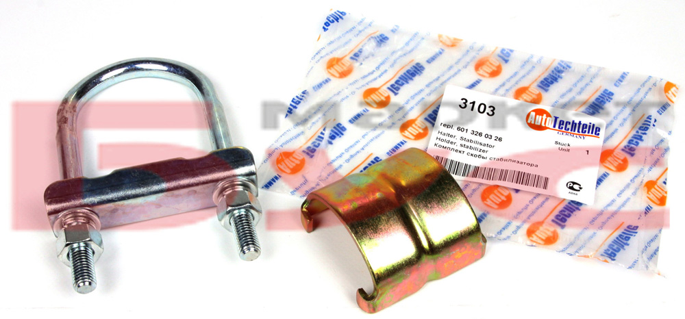 Комплект скоби стабілізатора (переднього) DB207-410 (планка + гайки) FEBI BILSTEIN арт. 1003103