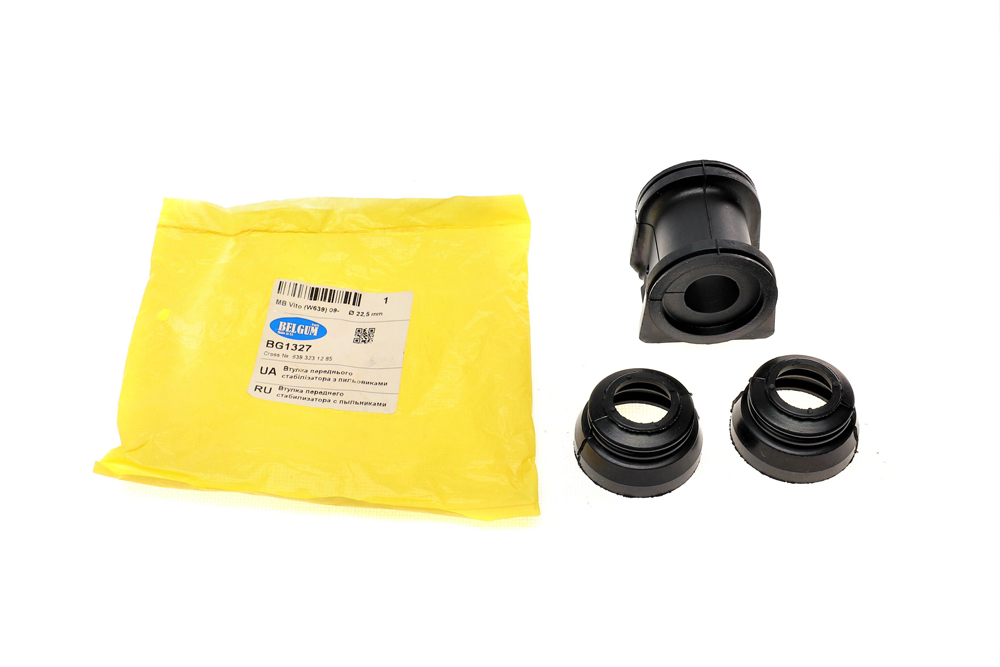 Втулка стабилизатора (переднего) MB Vito (W639) 09- (d=22.5mm) (с пыльниками) SOLGY арт. BG1327