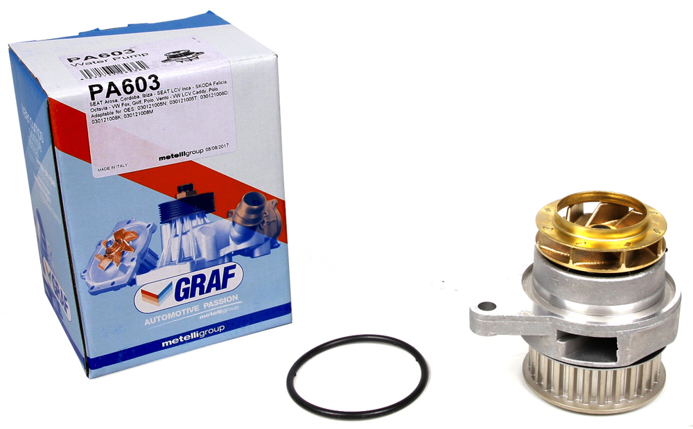 Помпа воды Seat Cordoba/Ibiza/Skoda Octavia/VW Caddy/Golf/Polo 1.4i/1.6i 95-09 (27z) (B/B) (7 лоп) BGA арт. PA603