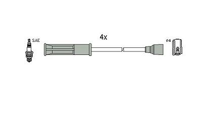 Комплект проводов зажигания RENAULT арт. 134516