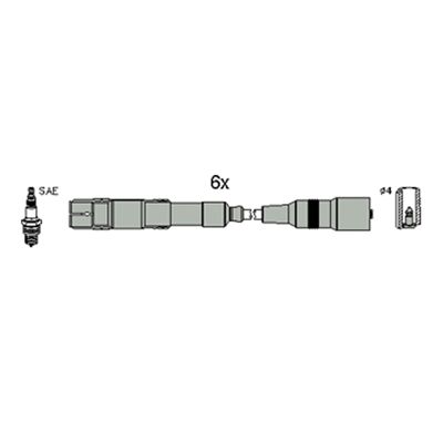 Провода зажигания Audi A4/A6/A8 2.6/2.8i 94-97 (к-кт) BREMI арт. 134796