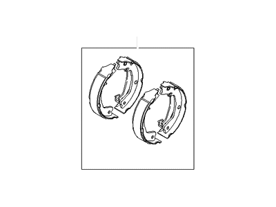 Тормозные колодки стояночного гальма барабанні Kia Optima/Magentis 05- ASHIKA арт. 583502GA00