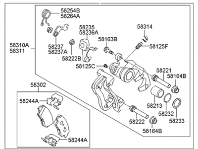 Супорт гальмівний задній лівий Hyundai Accent/Solaris/Kia Rio 11- AUTOFREN SEINSA арт. 583001R300