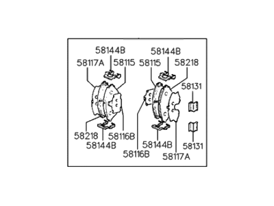 Колодки тормозные передние (58101-34A21) Mobis BREMBO арт. 5810134A21
