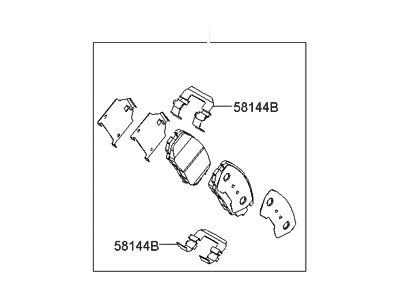 Тормозные колодки дисковые передні Hyundai Sonata 04- ROADHOUSE арт. 581013KA31
