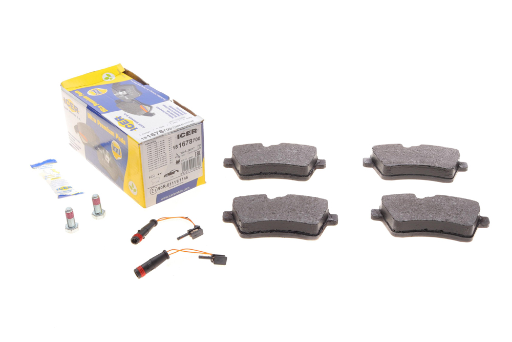 Колодки тормозные (передние) MB A-class (W169) 04-12/B-class (W245) 05-11 (+датчики) BREMBO арт. 181678-700