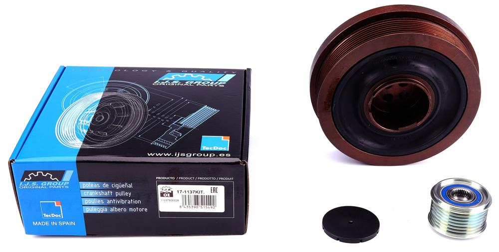 Шкив коленвала + шкив генератора BMW 5/7/X5/X6 2.5-4.0D 08- (7PK) CORTECO арт. 17-1137KIT