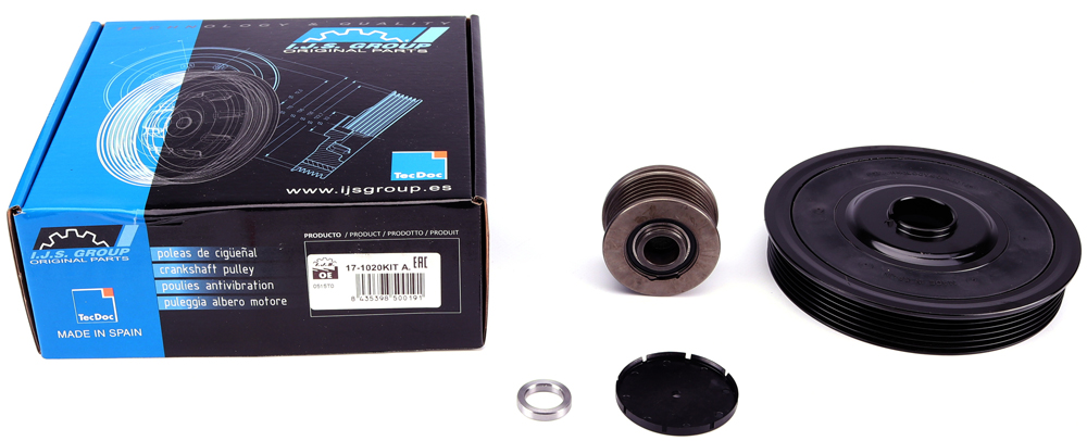 Шкив коленвала + шкив генератора Citroen Berlingo/Peugeot Partner 1.6HDI 05- (6PK) BGA арт. 17-1020KIT A