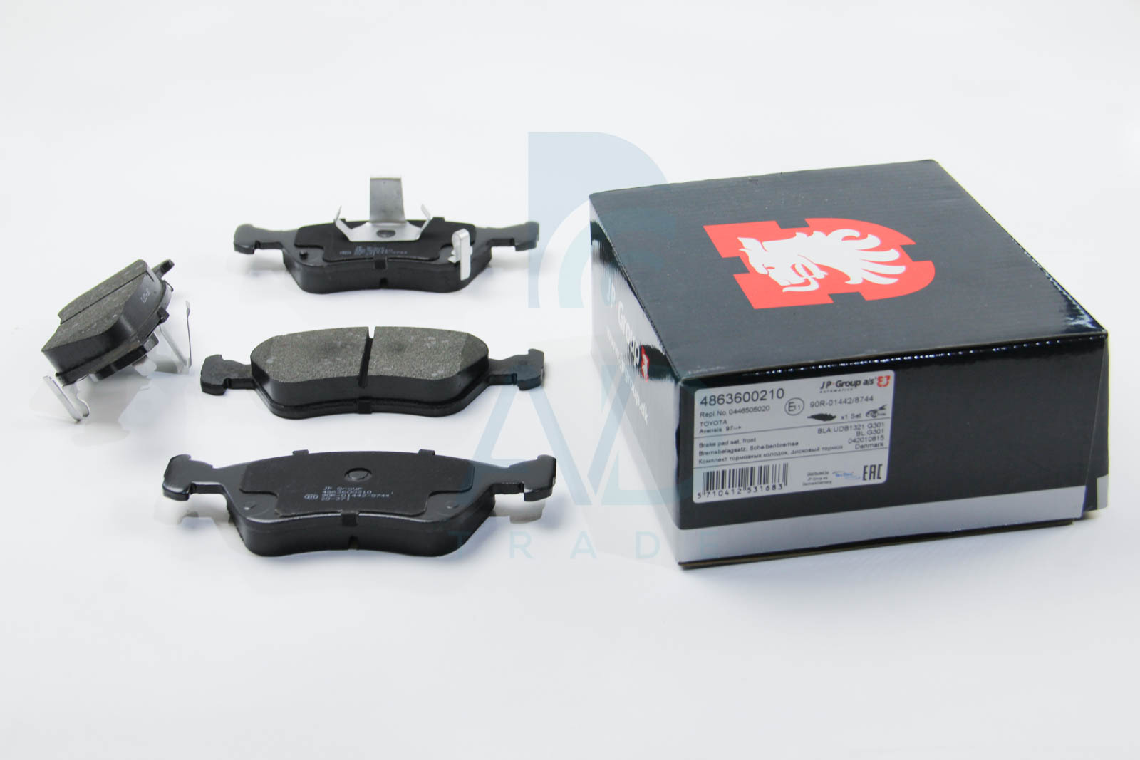 Тормозные колодки перед. Toyota Avensis (T22) 97-03 (ATE) TRW арт. 4863600210