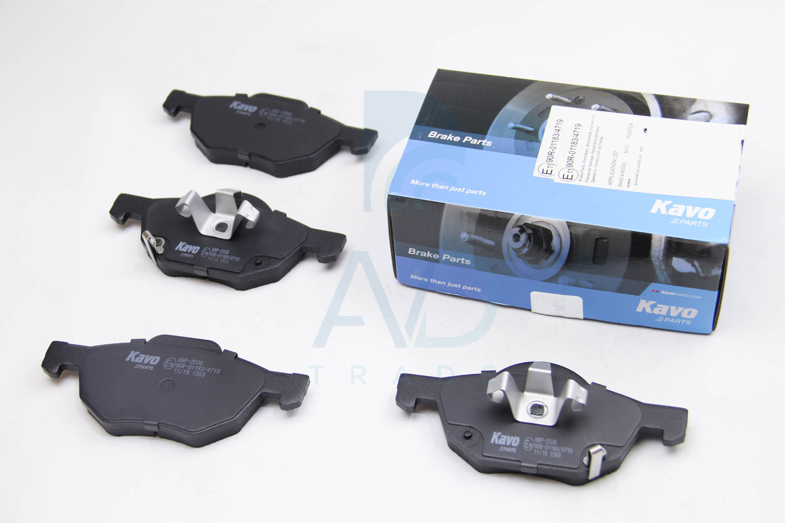 Колодки тормозные (передние) Honda Accord VII 03-08 (155.1x62/69) A.B.S. арт. KBP-2036